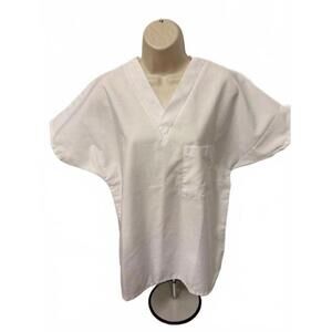 365 WORKWEAR WOMENS SCRUB TOP SMALL‎ WHITE